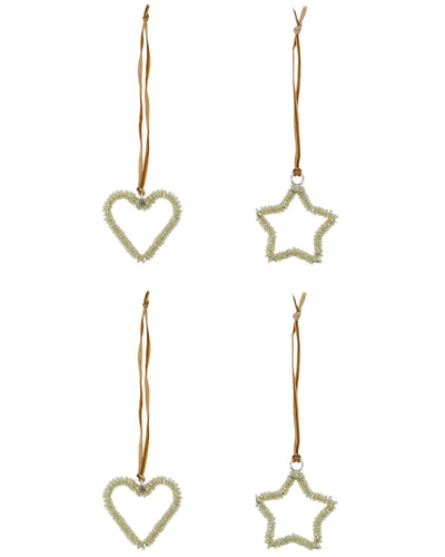 Anhänger Sterne und Herzen, gold