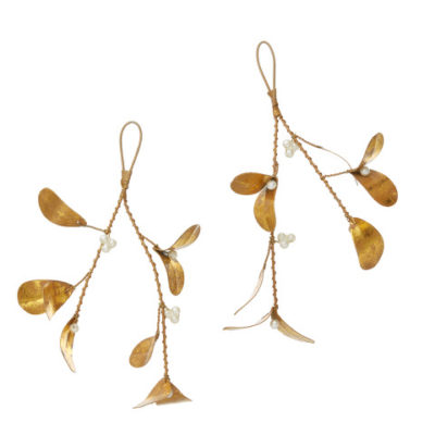 Mistelzweig Set aus 2 Stück gold Tausendschoen