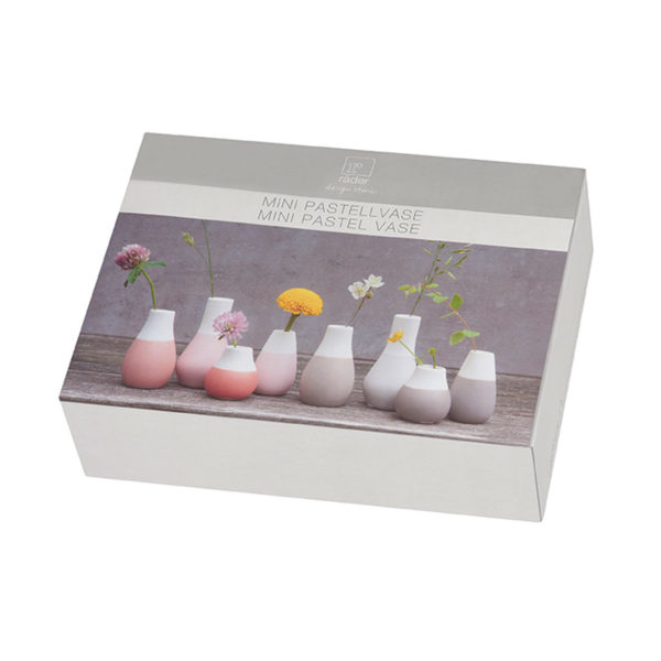 Zuhause Mini Pastellvasen 4er Set – Bild 2