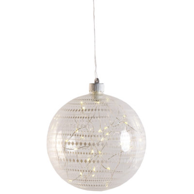 LED Lichtkugel "Besinnlich schöne Weihnachtszeit" groß