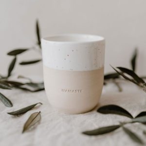 Eulenschnitt Becher "Namaste"