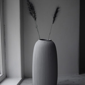 Vase "Åby" hellgrau von Storefactory
