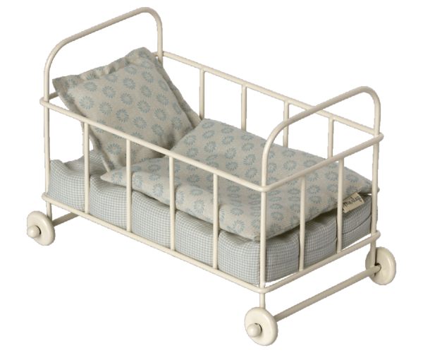 Maileg Cot Bed Micro Blue