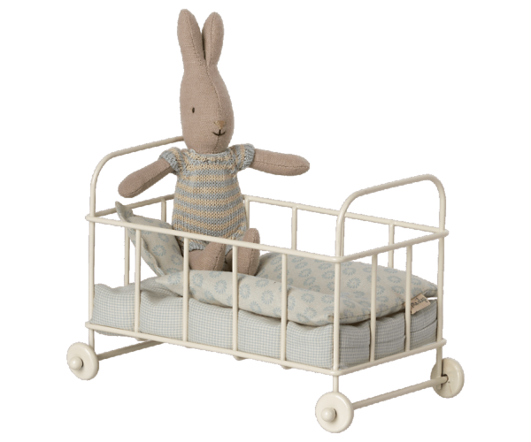 Maileg Cot Bed Micro Blue – Bild 3