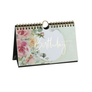 Geburtstags-Tischkalender Aquarellblüten