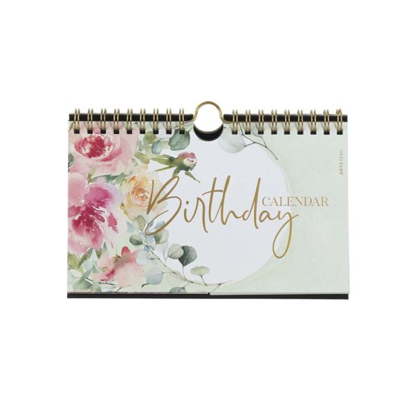 Geburtstags-Tischkalender Aquarellblüten – Bild 2
