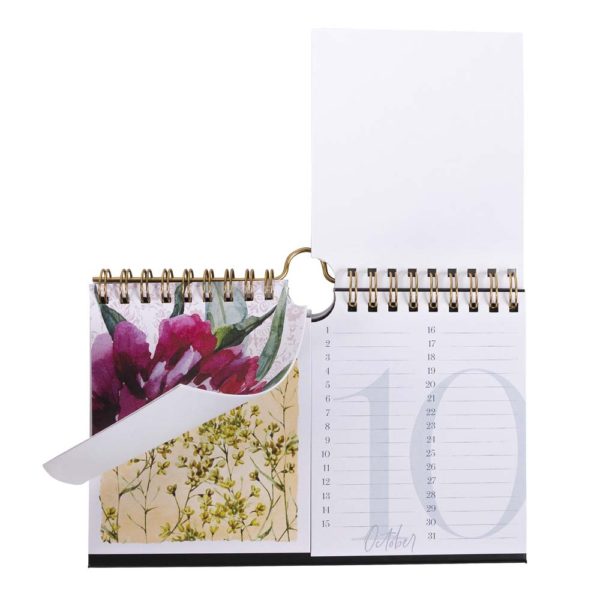 Geburtstags-Tischkalender Aquarellblüten – Bild 3