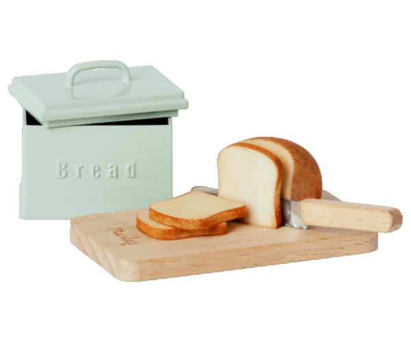 Maileg Miniatur Brotbox mit Schneidebrett und Messer