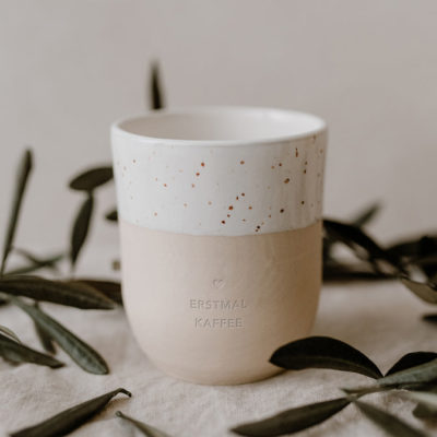 Eulenschnitt Becher "Erstmal Kaffee"