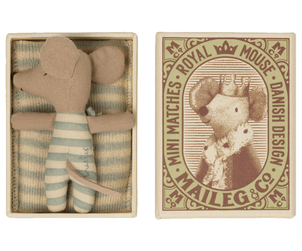 Maileg Baby-Maus in Streichholzschachtel Junge – Bild 2
