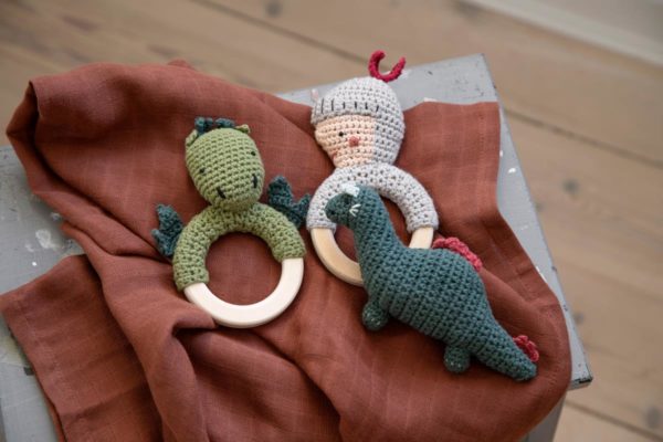 Rassel auf Holzring Drache – Bild 2