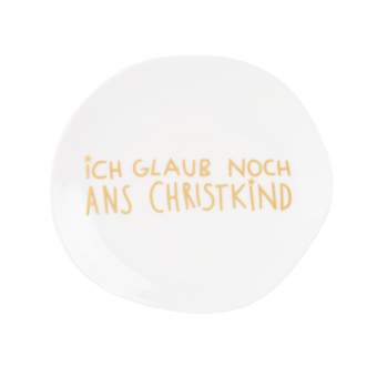 Weihnachtsteller "Ich glaub noch ans Christkind"