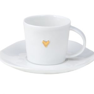 Räder Espressotasse Herz gold