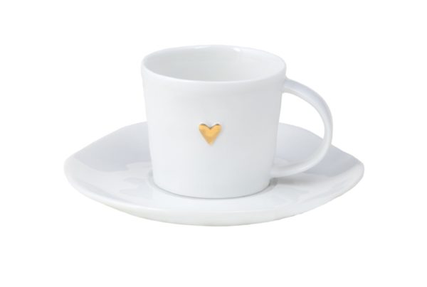 Räder Espressotasse Herz gold